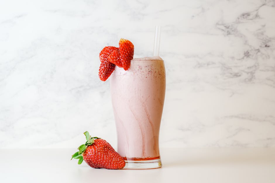 Drink: Shake de morango e baunilha sem álcool