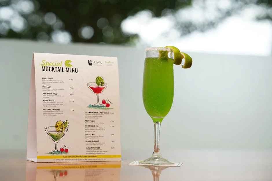 Drink: Mocktail de pepino, limão e hortelã