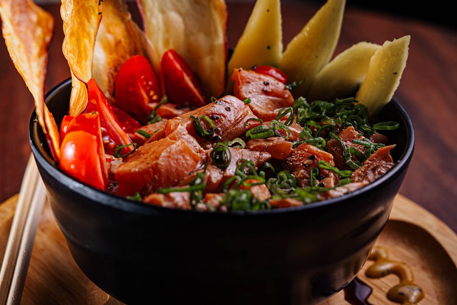 Receita: Bowl de arroz integral com salmão e manga